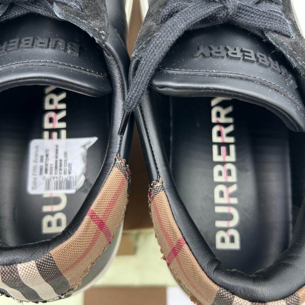 Men's Burberry robin classic check low top sneakers size 46 made in Italy - Picture 7 of 9